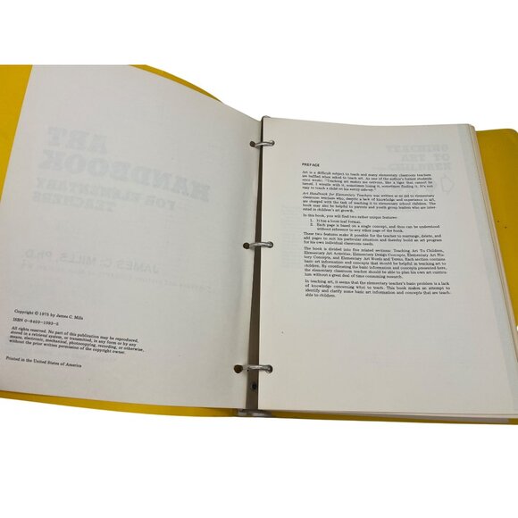 1975 Art Handbook for Elementary Teachers Spiral Bound Teaching Aid Homeschool - Picture 3 of 10